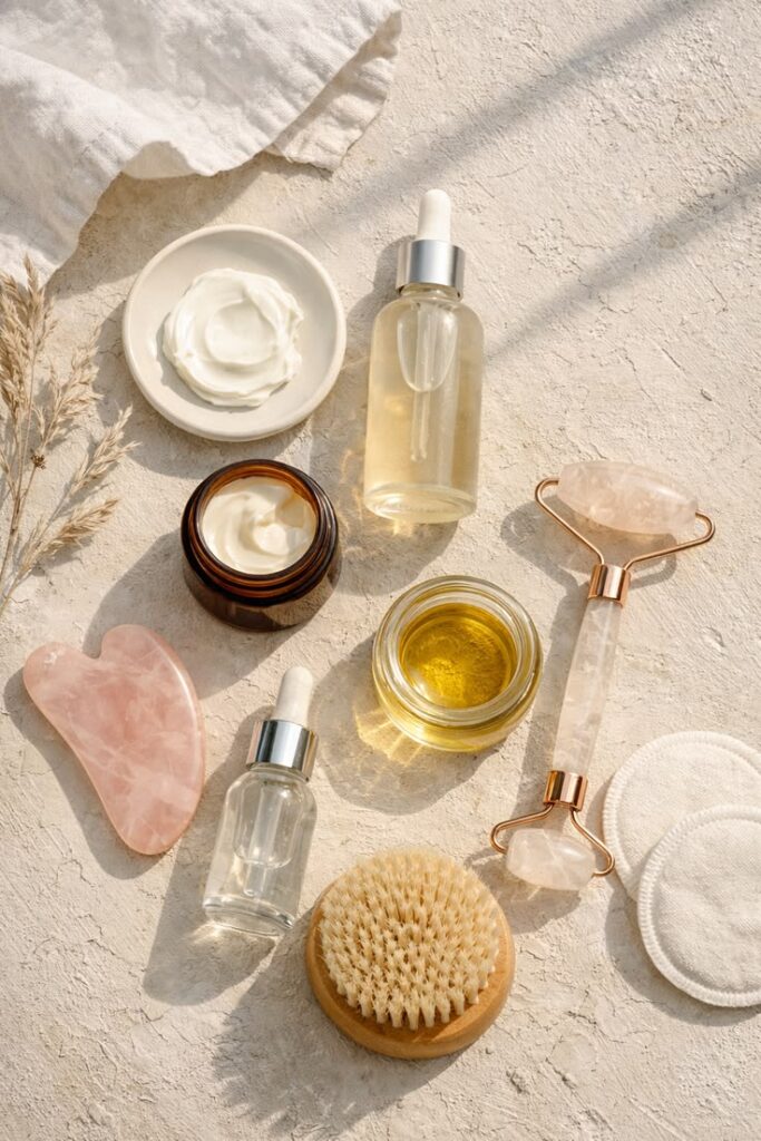Your Journey to Healthy Skin Starts Here glow ritual essentials clean girl skincare aesthetic